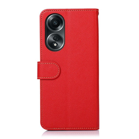 Чехол-книжка KHAZNEH Litchi Texture для OPPO A78 4G - красный