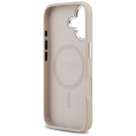 Оригинальный чехол Guess Triangle Logo с MagSafe на iPhone 17 - pink