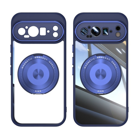 Протиударний чохол 360 Holder Magsafe Acrylic Hybrid для Google Pixel 9 Pro XL - синій