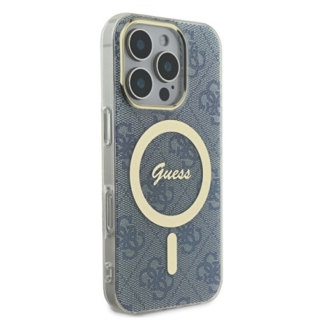 Оригінальний чохол Guess IML 4G MagSafe для iPhone 16 Pro - Blue