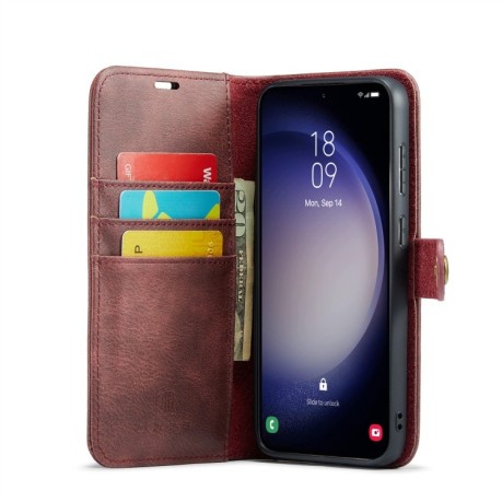 Чохол-книга DG.MING Crazy Horse Texture для Samsung Galaxy S23 FE 5G - червоний