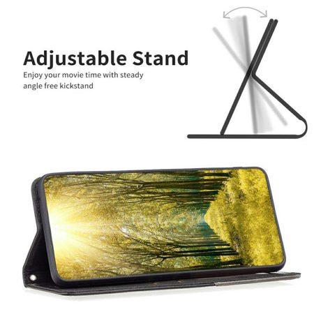 Чехол-книжка Rhombus Texture для Redmi Note 15 Pro 4G Global 165.8mm — чёрный