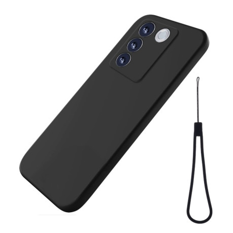 Силиконовый чехол Solid Color Liquid Silicone на Vivo V27e / S16e - черный