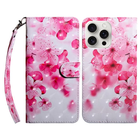 Чехол-книжка 3D Painting для  iPhone 16 Pro - Flower
