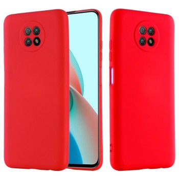 Силиконовый чехол Solid Color Liquid Silicone на Xiaomi Redmi Note 9T - красный