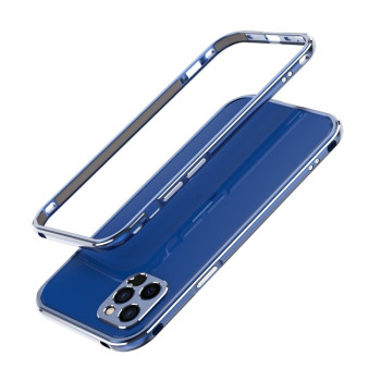 Металлический бампер Aurora Series  для iPhone 12 - синий