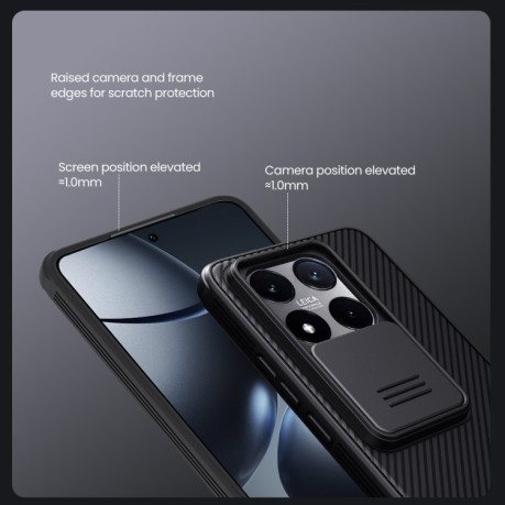 Ударозащитный чехол NILLKIN CamShield Pro на Xiaomi 14T Pro - зеленый