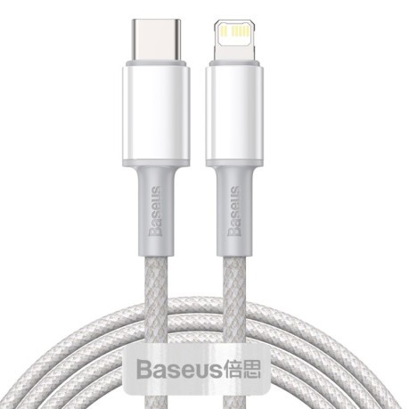Кабель для быстрой зарядки Baseus 20W Type-C to 8 Pin PD 2m для iPhone - белый