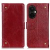 Чохол-книжка Copper Buckle Nappa Texture для OnePlus Nord N30/CE 3 Lite - винно-червоний