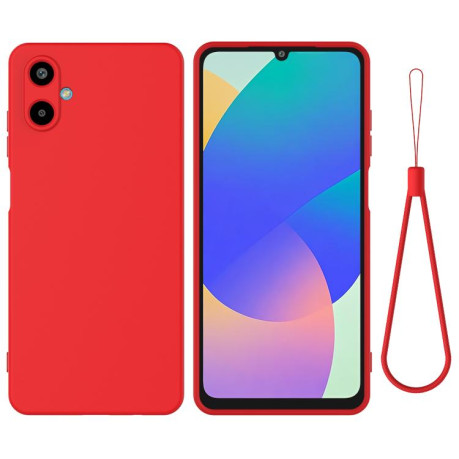 Силіконовий чохол Solid Color Liquid Silicone для Samsung Galaxy M06/F06 5G - червоний