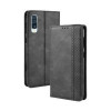 Шкіряний чохол-книжка Magnetic Buckle Retro Texture на Samsung Galaxy A70-чорний