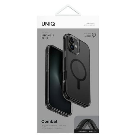 Оригинальный чехол UNIQ Combat Magclick Charging на iPhone 16 Plus - Black