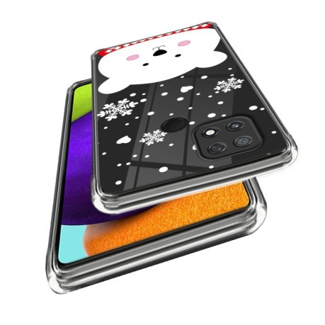Противоударный чехол Christmas Patterned для Xiaomi Poco C40/Redmi 10c - Snowflake Bear