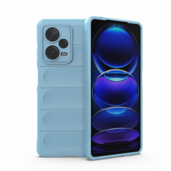 Силиконовый чехол Magic Flannel для Xiaomi Redmi Note 12 Pro+ 5G - голубой