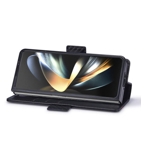 Чехол-книжка LC.IMEEKE Carbon Fiber для Samsung Galaxy Fold 7 5G - Black