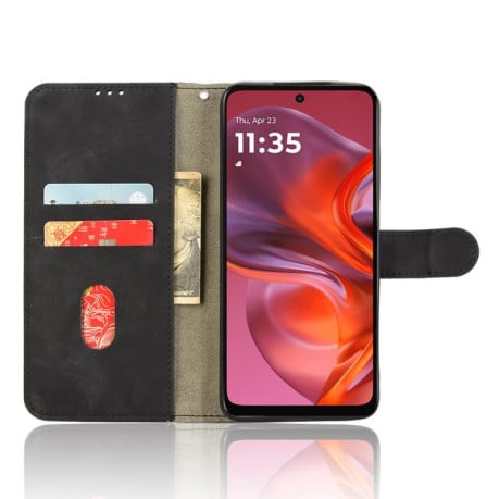 Чохол-книжка Retro Skin Feel Business Magnetic Motorola Moto G05 - чорний