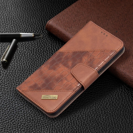 Чохол-книжка Matching Color Crocodile Texture Samsung Galaxy A72 - коричневий - коричневий