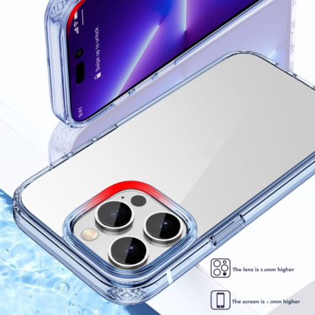 Чохол протиударний Crystal Clear для iPhone 14 - синій