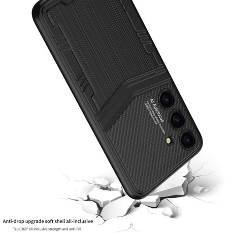 Протиударний чохол GKK TPU+PU Full Coverage для Samsung Galaxy S24+ 5G - чорний