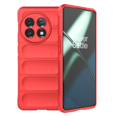 Силиконовый чехол Magic Flannel для OnePlus 11 5G - винно-красный