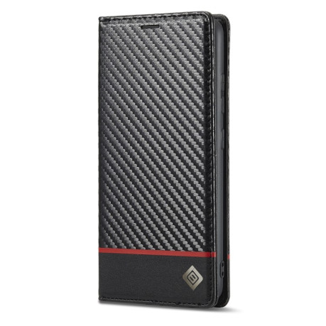 Чехол-книжка LC.IMEEKE Carbon Fiber для Samsung Galaxy A13 4G - черный