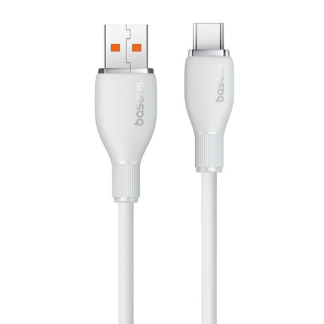 Кабель Baseus Pudding Series 100W USB to Type-C Fast Charging Data Cable, Length:2m - белый