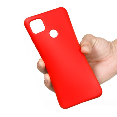 Силиконовый чехол Solid Color Liquid Silicone на Xiaomi Redmi 10A/9C - красный