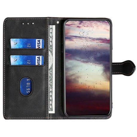 Чехол-книжка с мягким покрытием Skin Feel и магнитной застёжкой на Realme C71 4G - черный