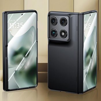 Чохол Escase з пружинним шарніром та вбудованою плівкою на Motorola Razr Fold 5G — чорний