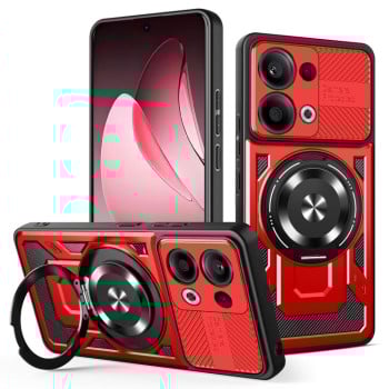 Ударозахисний чохол Armor Rotating Holder MagSafe на OPPO Reno13 5G - червоний