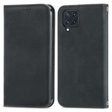 Чехол-книжка Retro Skin Feel Business Magnetic на Samsung Galaxy M32/A22 4G - черный
