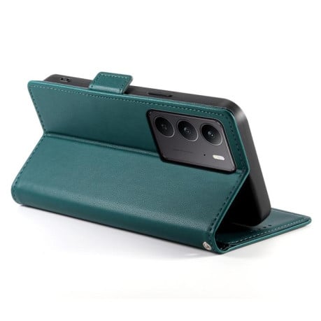 Чохол-книжка Side Buckle Magnetic Frosted Leather на Realme C75 / Realme 14x - зелений