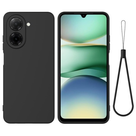 Силіконовий чохол Solid Color Liquid Silicone на Redmi A5 4G 171.7mm / Poco C71 - чорний