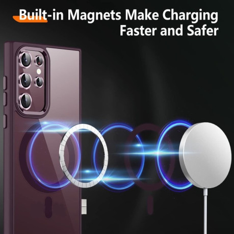 Протиударний чохол Acrylic PC MagSafe Magnetic(без захисту камеры) Samsung Galaxy S23 Ultra 5G - червоний