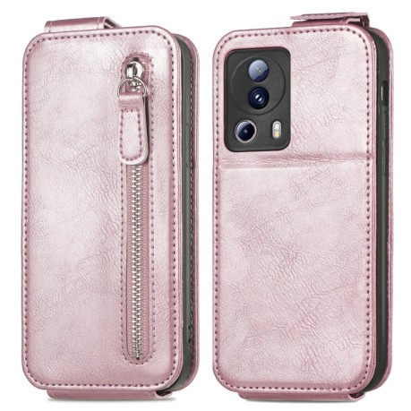 Флип-чехол Zipper Wallet Vertical для Xiaomi 13 Lite 5G - розовый