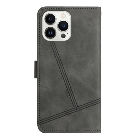 Чехол-книжка Stitching Skin Feel для iPhone 16 Pro Max - серый