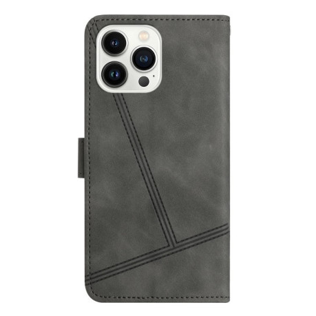Чехол-книжка Stitching Skin Feel для iPhone 16 Pro - серый