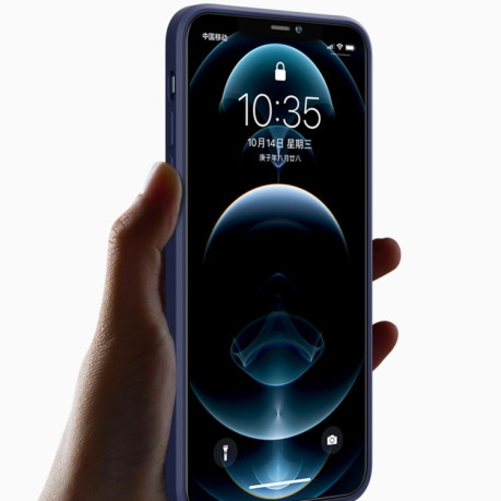 Силиконовый чехол Benks Silicone Case для iPhone 12 - синий