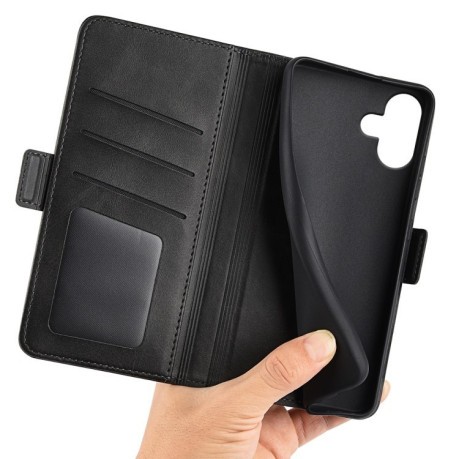 Чохол-книжка Dual-side Magnetic Buckle для iPhone 16 - чорний