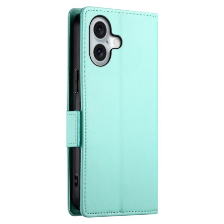 Чехол-книжка Side Buckle Magnetic Frosted Leather для iPhone 16 - зеленый