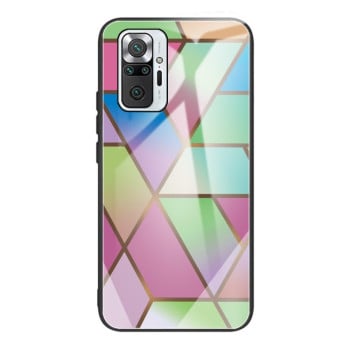 Протиударний скляний чохол Marble Pattern Glass на Xiaomi Redmi Note 10 Pro / Note 10 Pro Max - Rhombus Gradient