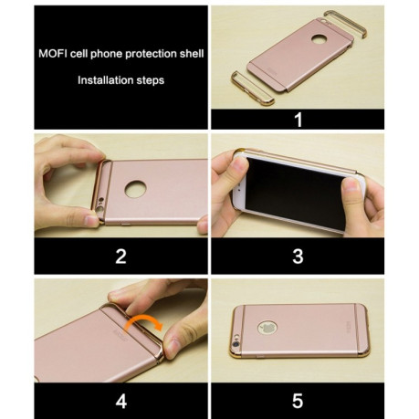 3D чехол MOFI Three Stage  на Samsung Galaxy S9+ Plus-розовое золото