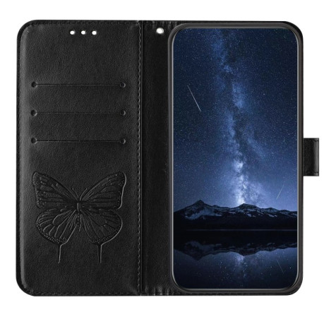 Чехол-книжка Embossed Butterfly для Realme GT7 Pro 5G - черный