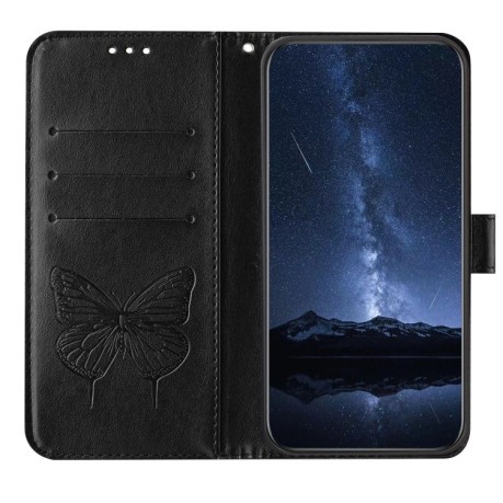 Чехол-книжка Embossed Butterfly для Samsung Galaxy A56 5G - черный