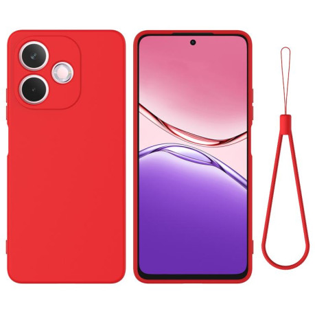Силіконовий чохол Solid Color Liquid Silicone на OPPO A5 Pro 4G - червоний