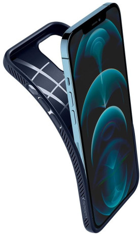 Оригінальний чохол Spigen Liquid Air для iPhone 12 Pro Max Navy Blue