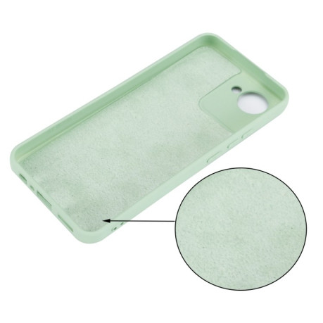 Силиконовый чехол Solid Color Liquid Silicone на Realme C30 - зеленый