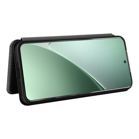 Чехол-книжка Carbon Fiber Texture на Xiaomi 15 - черный