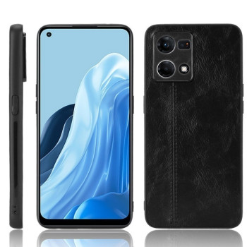 Ударозащитный чехол Sewing Cow Pattern для OPPO Reno7 5G - черный