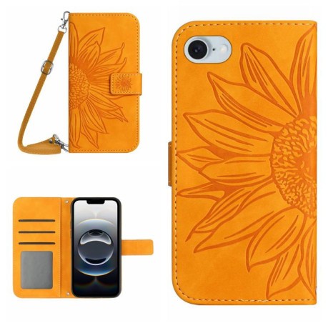 Чехол-книжка Skin Feel Sun Flower для iPhone 16e - желтый